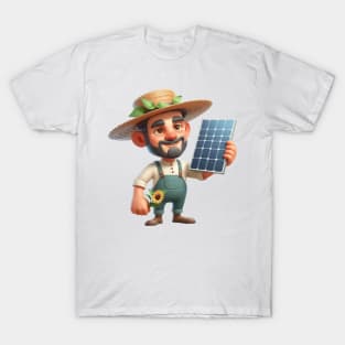 Solar Farmer Illustration T-Shirt